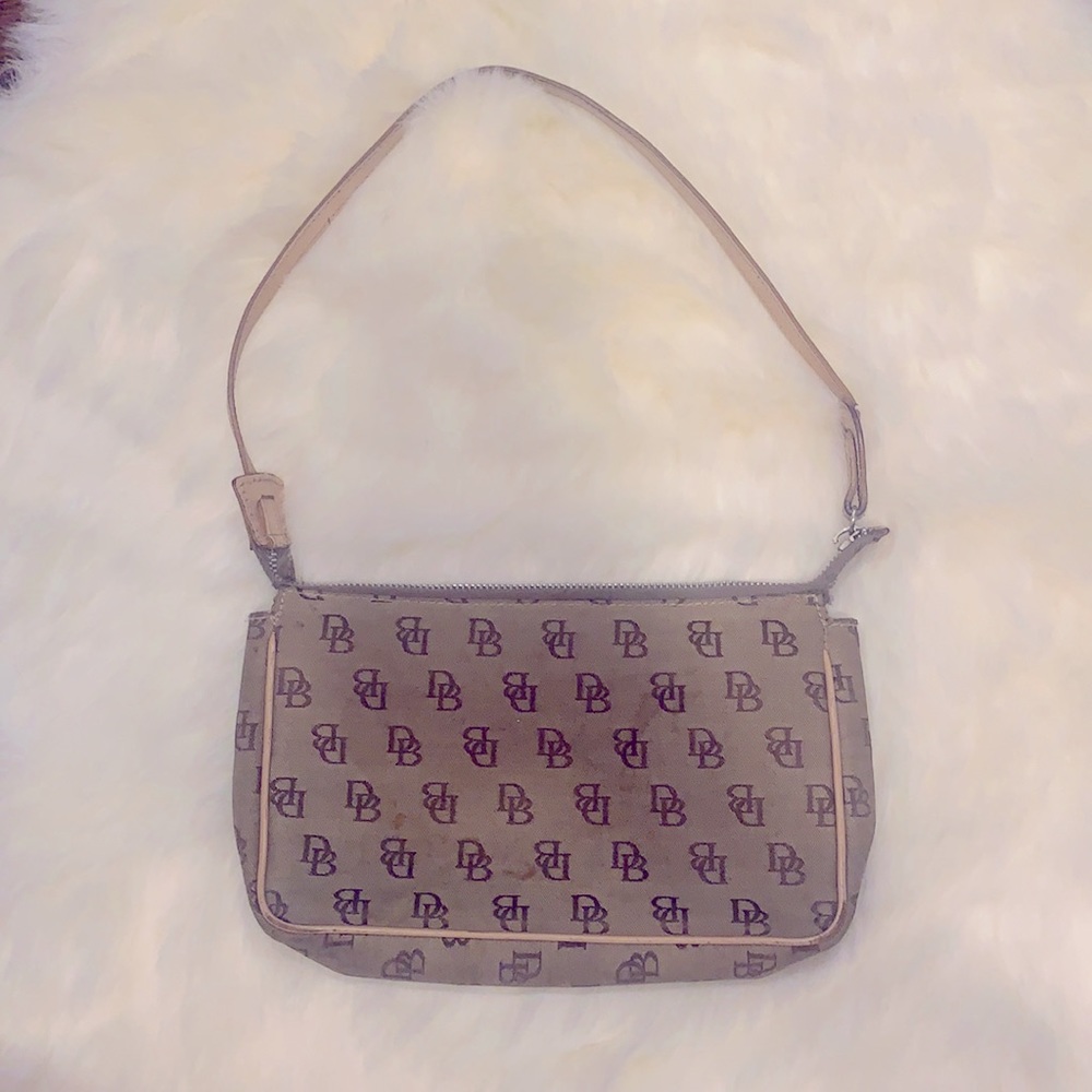 VTG Y2K Dooney & Bourke Small Monogrammed Shoulder Bag